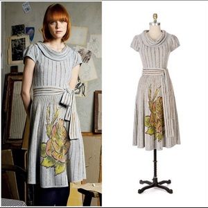 Anthropologie Sleeping On Snow Rose Dress